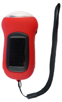 Mini 3 Led Zonne-energie Hand Crank Zaklamp Oplaadbare Led Emergency Tent Camping Zaklamp Draagbare Voor Buiten Gebruik rood