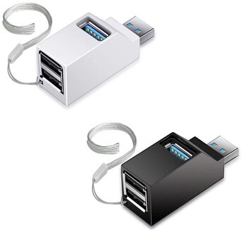 Mini 3-Poort Usb 3.0 Hub High-Speed Data Overdracht Splitter En Adapter Voor Pc Laptops En Desktops