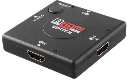 Mini 3 Schakelaar High Definition 3 Port Hdmi Switcher Hdmi Splitter Hdtv Hd Dvd 1080P Vedio Adapter Geschikt Voor PS3 Zwart Leshp