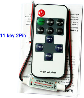 Mini 3 Sleutels Een Kleur Dimmer Controller Voor 5050 3528 3014 2835 Led Strip Licht Tape Lamp 12V 24V 11 Key 2Pin