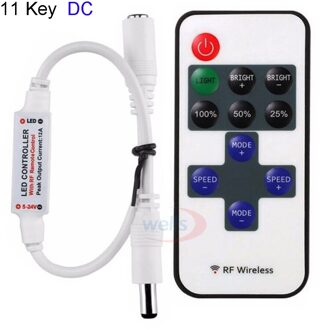 Mini 3 Sleutels Een Kleur Dimmer Controller Voor 5050 3528 3014 2835 Led Strip Licht Tape Lamp 12V 24V 11 Key DC