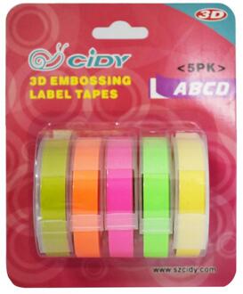 Mini 3D Embossing Printer Met 5Pcs Pvc Label Tapes Diy Hand Label Maker Handleiding Tape Handmatig Schrijfmachine Belettering Machine decor