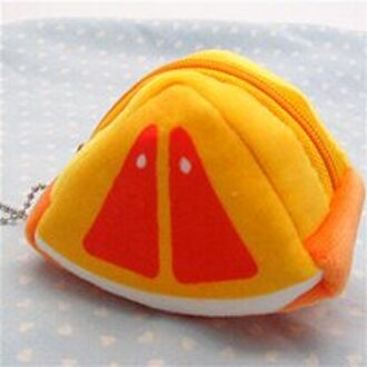 Mini 3D Fruit Vormige Portemonnee Voor Vrouwen Creditcardhouder Key Money Bag Vrouwelijke Rits Leuke Kleine Portemonnee portemonnees Sac Femme oranje