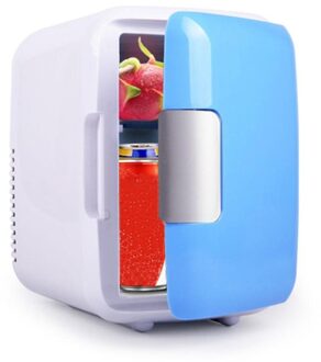 Mini 4-Liter Koelkast Koeling Kleine Draagbare Constante Temperatuur Koelkast Voor Thuis En Auto Gebruik 12V blauw