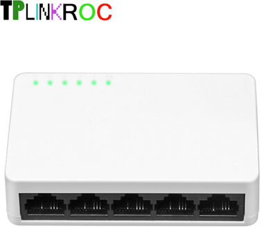 Mini 5 Port 10/100Mbps Desktop Switch/Fast Ethernet Network Switch LAN Hub/Full of Half duplex Uitwisseling, EU/US Plug geel