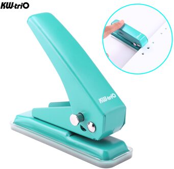 Mini 6Mm 20 Vel Capaciteit Metalen Enkele Perforator 1-Gat Papier Puncher Gaten Verminderde Inspanning Met Kladjes collector Voor Kantoor meer blauw