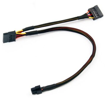 Mini 6Pin Om 15Pin X2 Sata Power Cable Koord Voor Dell Vostro 3650 3653 3655 Desktop Computer Hdd Ssd Uitbreiding kabel