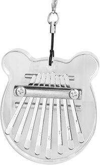 Mini 8-Tone Duim Toetsenbord Instrument Mini Mooie Crystal Thumb Piano Opknoping Touw Acryl Beer