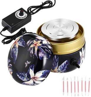 Mini Aardewerk Wiel Machine, Kleine Elektrische Aardewerk Forming Machine Met Lade Voor Diy Keramische Werken, Eu Plug