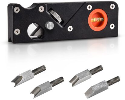 Mini Afschuining Vliegtuig Set Voor Hout Draagbare Verstelbare Hout Trimmer Met Level-Meter & Afschuining Houtbewerking Gereedschap Kit 15*5*2Cm MJJ88 zwart 2