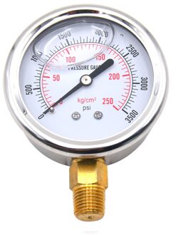 Mini Air Compressor Hydraulische Vloeistof Manometer Tester Meter 0-3500 Psi Ons Draad Wijzerplaat Manometer Auto Accessoires