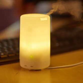 Mini Air Ultrasone Luchtbevochtiger Usb Opladen 7 Kleur Led Nachtlampje Aromatherapie Etherische Olie Aroma Diffuser Voor Home Car Office warm licht