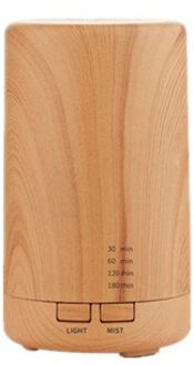 Mini Air Ultrasone Luchtbevochtiger Usb Opladen 7 Kleur Led Nachtlampje Aromatherapie Etherische Olie Aroma Diffuser Voor Home Car Office Wood grain