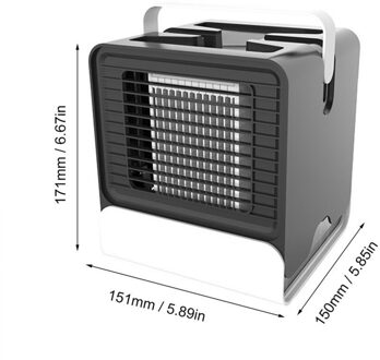 Mini Anion Airconditioning Fan Desktop Cooler Kantoor Koeling Mini Airconditioner Cool Cooling Fan Voor Slaapkamer Thuis doorzichtig