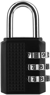Mini Anti-Diefstal Slot Zinklegering Beveiliging 3 Combinatie Multifunctionele Code Lock Travel Koffer Bagage Garderobe Hangslot