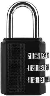 Mini Anti-Diefstal Slot Zinklegering Beveiliging 3 Combinatie Multifunctionele Code Lock Travel Koffer Bagage Garderobe Hangslot