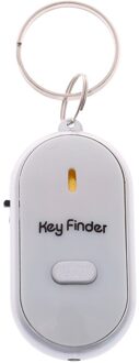 Mini Anti-Verloren Fluitje Key Finder Knipperende Piepen Remote Kids Sleutel Tas Portemonnee Locators Kind Alarm Herinnering wit