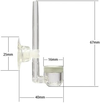 Mini Aquarium Acryl Transparante CO2 Diffuser Zuignap Vaste Verstuiver Nano Zuurstof Meter Productie Zuurstof Accessoires