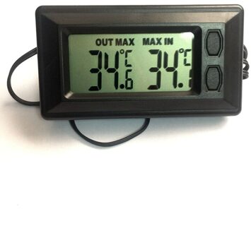 Mini Auto Digitale Thermometer Celsius Fahrenheit 1.5M Externe Sensor In/Out Auto Elektronische Temperatuur Tester Max Min Opnemen