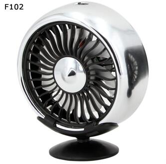 Mini Auto Fan 3 Snelheidsaanpassing USB Auto Fan Airconditioner Kleurrijke Licht Dashboard Koelventilator Voor Auto zilver F102