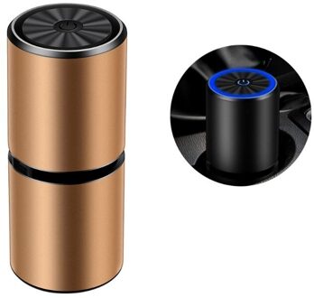 Mini Auto Luchtreiniger Draagbare Negatieve Ion Luchtreinigers Usb Luchtreiniger Anion Air Cleaner Luchtverfrisser Voor Auto Home Office goud