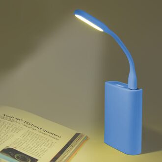 Mini Auto-styling Leeslamp USB LED Light Computer Lamp voor Notebook PC Laptop Reading night Silicagel Blauw