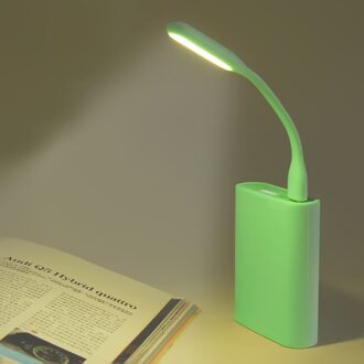 Mini Auto-styling Leeslamp USB LED Light Computer Lamp voor Notebook PC Laptop Reading night Silicagel groen