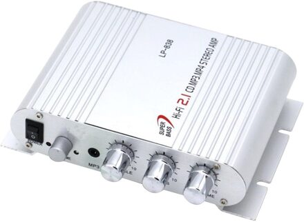 Mini Auto Versterker 3 Kanaals Versterker Stereo Mega Bass 12V Hi-Fi Verbinden Met Telefoon PC Dvd-speler MP3 MP4 draagbare Subwoofer