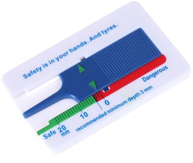 Mini Autoband Loopvlak Dieptemeter Meter Meten Loopvlak Brake Pad Band Dikte Meters Monitoring Kaart 0-20Mm blauw
