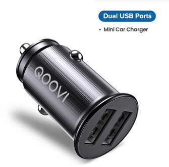 Mini Autolader 2.4A Dual Usb Snel Opladen Universele Mobiele Telefoon In Auto Lading Tablet Gps Voor Iphone 11 Xiaomi samsung Huawei