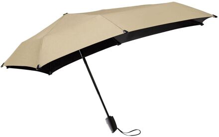 Mini Automatic Foldable Storm Umbrella champagne brown paraplu Bruin