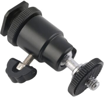 Mini Ball Head Shoe 1/4  "Flash Bracket Mount Schroef Voor Camera Statief Aluminium Acehe