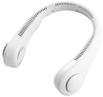 Mini Bladeless Fan Hals Fan 4000Mah Usb Oplaadbare Fan Mute Sport Fans Voor Thuis Outdoor Ventilador Portatil abanicos wit