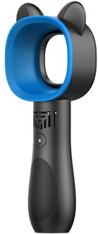 Mini Bladeless Ventilator USB Opladen Cartoon Katten Oren 3 Snelheden Draagbare voor Thuis Kantoor TY zwart