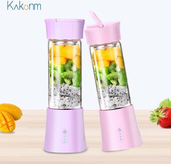 Mini Blender Draagbare Elektrische Juicer Oranje Smoothie Blender Voor Persoonlijke Food Processor Fruit Milkshake Maker Sapcentrifuge paars
