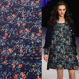 Mini bloemen bloemenprint pure zijde Crêpe DE chine zijde 53 "breedte, SCDC761