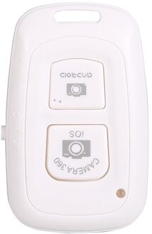 Mini Bluetooth Remote Afstandsbediening Sluiter Voor Smart Telefoon Camera Draadloze Camera Ontspanknop Selfie Accessoire wit dubbele button