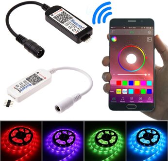 Mini Bluetooth/Wifi Led Controller Afstandsbediening Voor 5050 3528 Rgb/Rgbw Led Strip Light #20 zwart