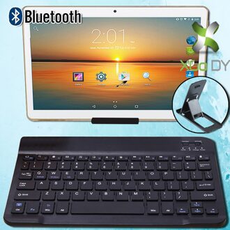 Mini Bluetooth Wireless Keyboard Ultra-Slim Voor Xgody Kleuren/GA10H/K109 10.1 "/K10T/T1001/T11D/T93Q 9" Tablet Toetsenbord + Beugel GA10H 10.1 duim