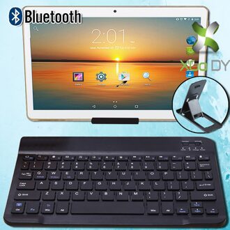 Mini Bluetooth Wireless Keyboard Ultra-Slim Voor Xgody Kleuren/GA10H/K109 10.1 "/K10T/T1001/T11D/T93Q 9" Tablet Toetsenbord + Beugel Xgody T93Q 9duim