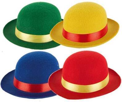 Mini bolhoed vilt Rood - Zalm, Blauw