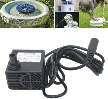Mini Borstelloze 5W 12V Fontein Waterpomp 500L/H 150Cm Voor Vijver Beeldhouwwerken
