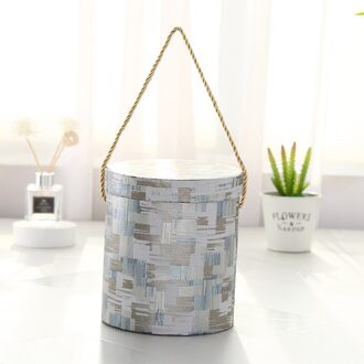 Mini Box Deksel Knuffel Emmer Vaas Vervanging Verpakking Dozen Voor Bloemen grijs