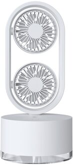 Mini Bureau Ventilator Spuiten Koelventilator Sterke Luchtstroom Ultra Stille Werking 310 ° Aanpassing Draagbare Persoonlijke Ventilator Voor Thuis Kantoor wit