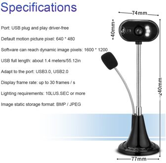 Mini Camera Computer Webcam 480P Webcam Met Microfoon Usb Mini Webcam Voor Pc Laptop Online Conferentie Computer Accessoires