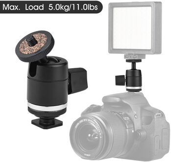 Mini Camera Statief Ball Head 360 Graden Draaibare Balhoofd Met 1/4 Inch Schroef Schoen Mount Monopod Licht Max. Belasting 5Kg/11lbs