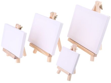 Mini Canvas Natuurlijke Houten Schildersezel Set Voor Art Schilderij Tekening Craft Wedding Supply