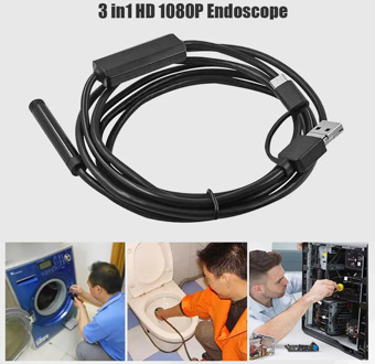 Mini CCTV Endoscope Camera 8mm 1080P 8LED IP68 Waterproof Auto Focus Borescope IOS/Android/Windows System Compatibility
