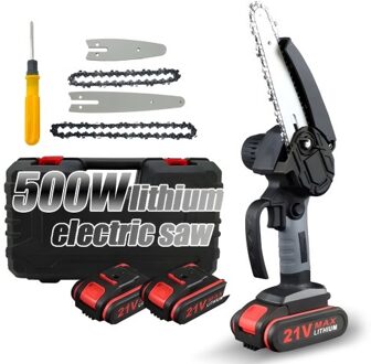 Mini Chainsaw 4 inch 6 inch Portable Chainsaw with Security Lock 2 Chains 21V Rechargeable Battery Operated Electric Chainsaw Cordless for Branches Wood Cutting Tree Trimming