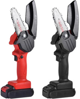 Mini Chainsaw 4 Inch Upgrade Cordless Electric Chain Saw With Light Protection Bezel One Hand Chain Saw Pruning Shears
